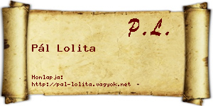 Pál Lolita névjegykártya